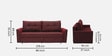 Ines Chenille Fabric Pull Out Sofa Cum Bed In Maroon Colour With Storage