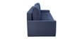 Ines Chenille Fabric Pull Out Sofa Cum Bed In Navy Blue Colour With Storage