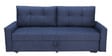 Ines Chenille Fabric Pull Out Sofa Cum Bed In Navy Blue Colour With Storage