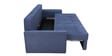 Ines Chenille Fabric Pull Out Sofa Cum Bed In Navy Blue Colour With Storage
