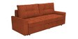 Ines Chenille Fabric Pull Out Sofa Cum Bed In Orange Color With Storage