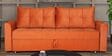 Ines Chenille Fabric Pull Out Sofa Cum Bed In Rust Colour with Storage