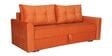 Ines Chenille Fabric Pull Out Sofa Cum Bed In Rust Colour with Storage