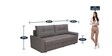 Ines Chenille Fabric Pull Out Sofa Cum Bed In Sandy Brown Colour With Storage