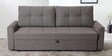 Ines Chenille Fabric Pull Out Sofa Cum Bed In Sandy Brown Colour With Storage