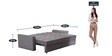Ines Chenille Fabric Pull Out Sofa Cum Bed In Sandy Brown Colour With Storage