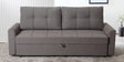 Ines Chenille Fabric Pull Out Sofa Cum Bed In Sandy Brown Colour With Storage