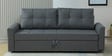Ines Chenille Fabric Pull Out Sofa Cum Bed In Slate Grey Colour With Storage