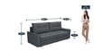 Ines Chenille Fabric Pull Out Sofa Cum Bed In Slate Grey Colour With Storage