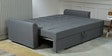 Ines Chenille Fabric Pull Out Sofa Cum Bed In Slate Grey Colour With Storage
