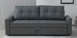 Ines Chenille Fabric Pull Out Sofa Cum Bed In Slate Grey Colour With Storage