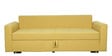 Ines Chenille Fabric Pull Out Sofa Cum Bed In Yellow Colour With Storage