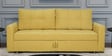 Ines Chenille Fabric Pull Out Sofa Cum Bed In Yellow Colour With Storage