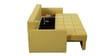 Ines Chenille Fabric Pull Out Sofa Cum Bed In Yellow Colour With Storage