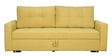 Ines Chenille Fabric Pull Out Sofa Cum Bed In Yellow Colour With Storage