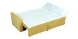 Ines Chenille Fabric Pull Out Sofa Cum Bed In Yellow Colour With Storage