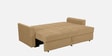 Ines Suede Fabric Pull Out Sofa Cum Bed In Beige Colour With Storage