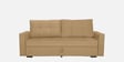 Ines Suede Fabric Pull Out Sofa Cum Bed In Beige Colour With Storage
