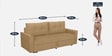 Ines Suede Fabric Pull Out Sofa Cum Bed In Beige Colour With Storage