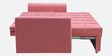 Ines Velvet Fabric Sofa Cum Bed With Storage in Blush Pink Color