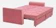 Ines Velvet Fabric Sofa Cum Bed With Storage in Blush Pink Color