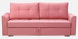 Ines Velvet Fabric Sofa Cum Bed With Storage in Blush Pink Color