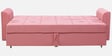 Ines Velvet Fabric Sofa Cum Bed With Storage in Blush Pink Color