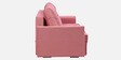 Ines Velvet Fabric Sofa Cum Bed With Storage in Blush Pink Color