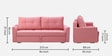 Ines Velvet Fabric Sofa Cum Bed With Storage in Blush Pink Color