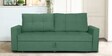 Ines Velvet Pull Out Sofa Cum Bed In Mint Green Colour With Storage