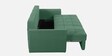Ines Velvet Pull Out Sofa Cum Bed In Mint Green Colour With Storage