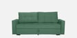 Ines Velvet Pull Out Sofa Cum Bed In Mint Green Colour With Storage