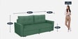 Ines Velvet Pull Out Sofa Cum Bed In Mint Green Colour With Storage