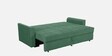 Ines Velvet Pull Out Sofa Cum Bed In Mint Green Colour With Storage