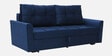 Ines Velvet Pull Out Sofa Cum Bed In Royal Blue Colour With Storage