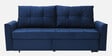 Ines Velvet Pull Out Sofa Cum Bed In Royal Blue Colour With Storage