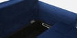 Ines Velvet Pull Out Sofa Cum Bed In Royal Blue Colour With Storage