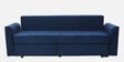 Ines Velvet Pull Out Sofa Cum Bed In Royal Blue Colour With Storage