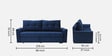 Ines Velvet Pull Out Sofa Cum Bed In Royal Blue Colour With Storage