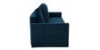 Ines Velvet Pull Out Sofa Cum Bed In Teal Colour With Storage