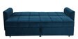 Ines Velvet Pull Out Sofa Cum Bed In Teal Colour With Storage