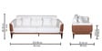 SOFFICE Upholstery 3 Seater Sofa In Light Beige Colour SOFFICE Upholstery 3 Seater Sofa In Light Beige Colour