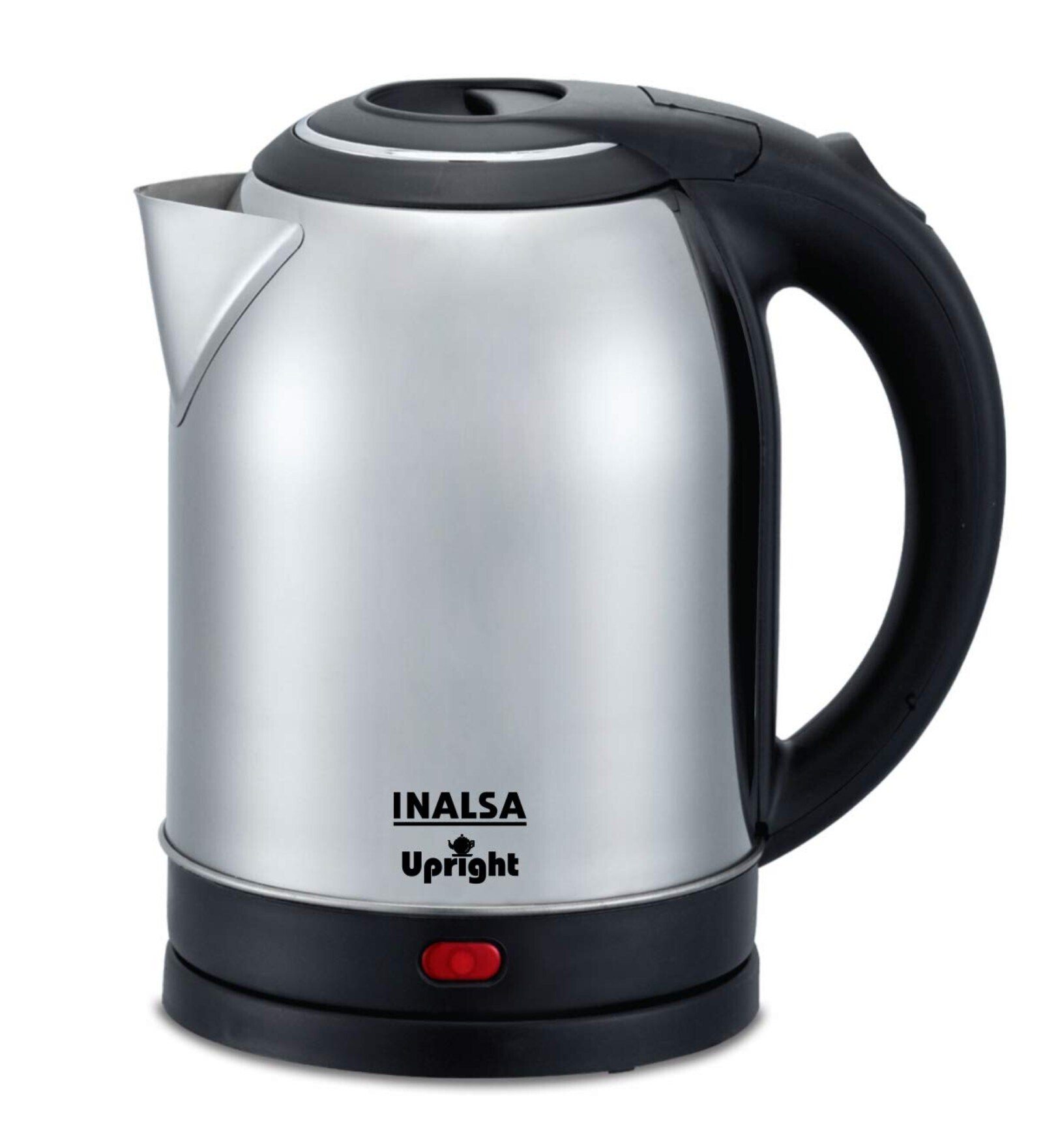 INALSA Electric Kettle Upright 1.8-Litre 1350-Watt Stainless-Steel Finish (Black & Silver)