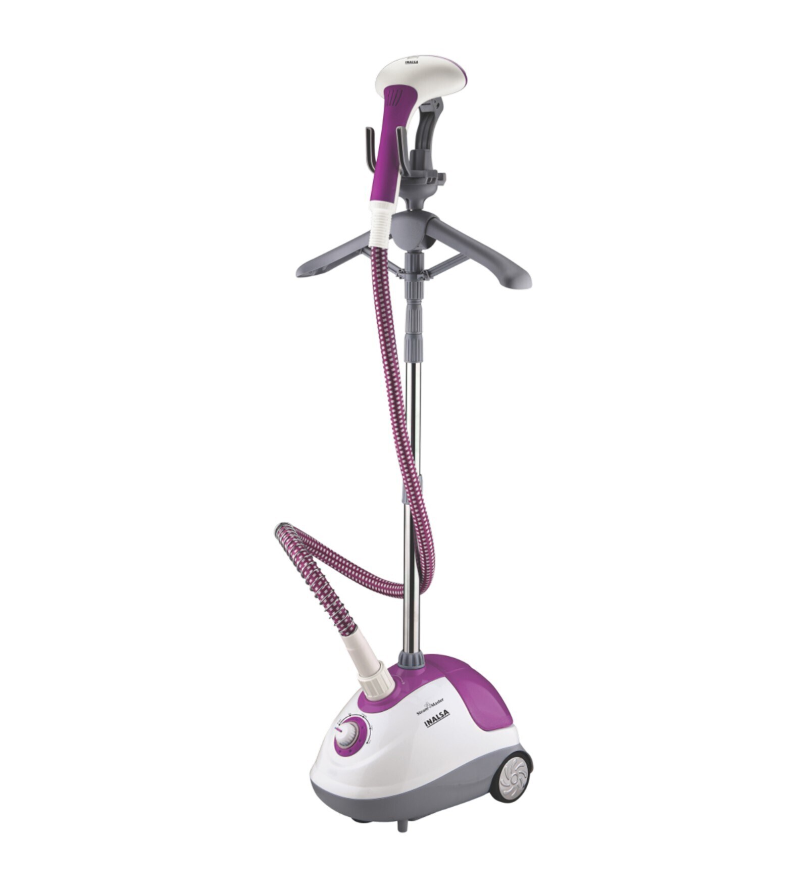 INALSA Steam Master 1600-Watt Garment Steamer (White & Purple)