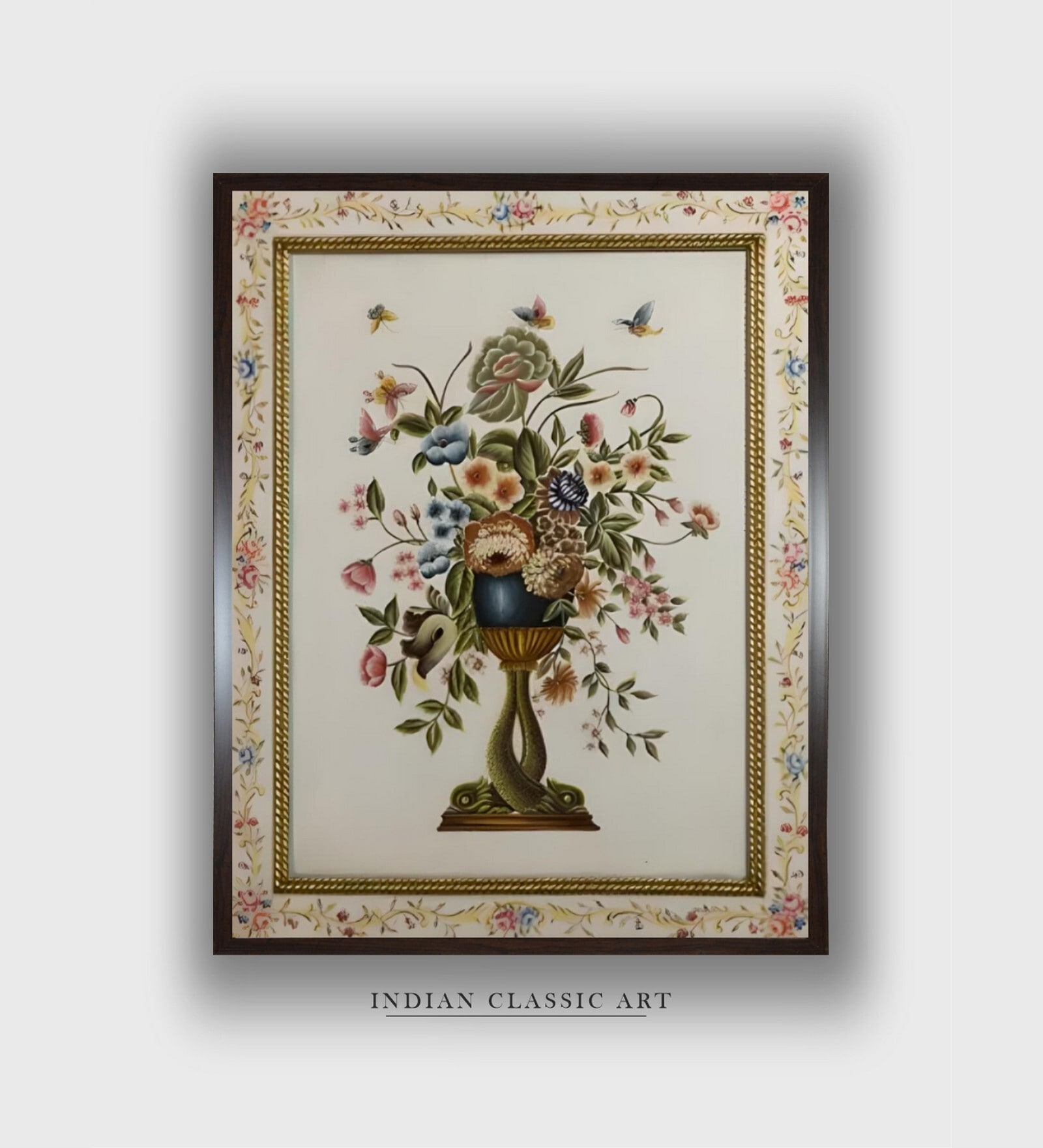 Folk Wall Art Canvas Framed Wall Painting