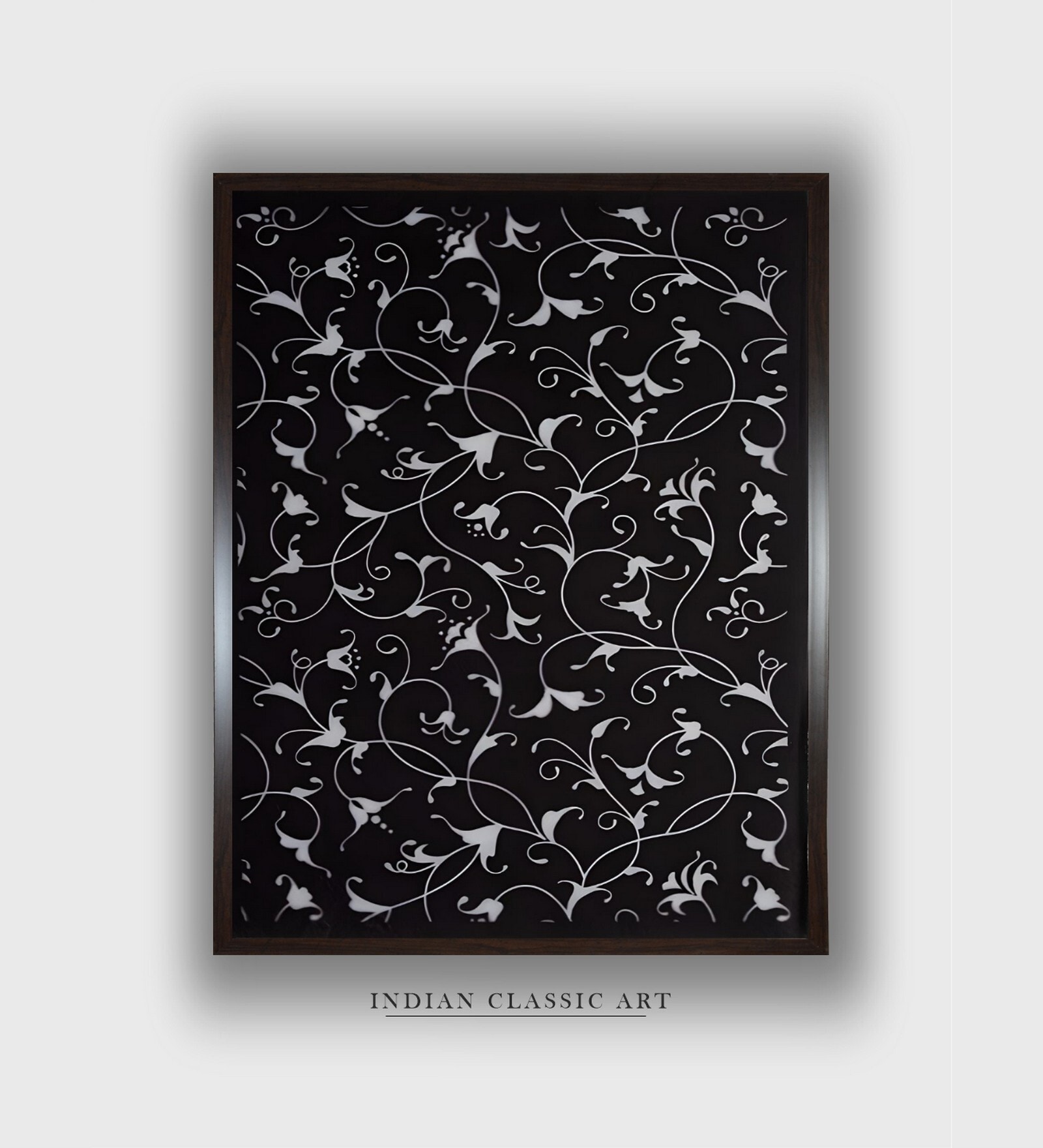 Floral Wooden Canvas Framed Wall Painting