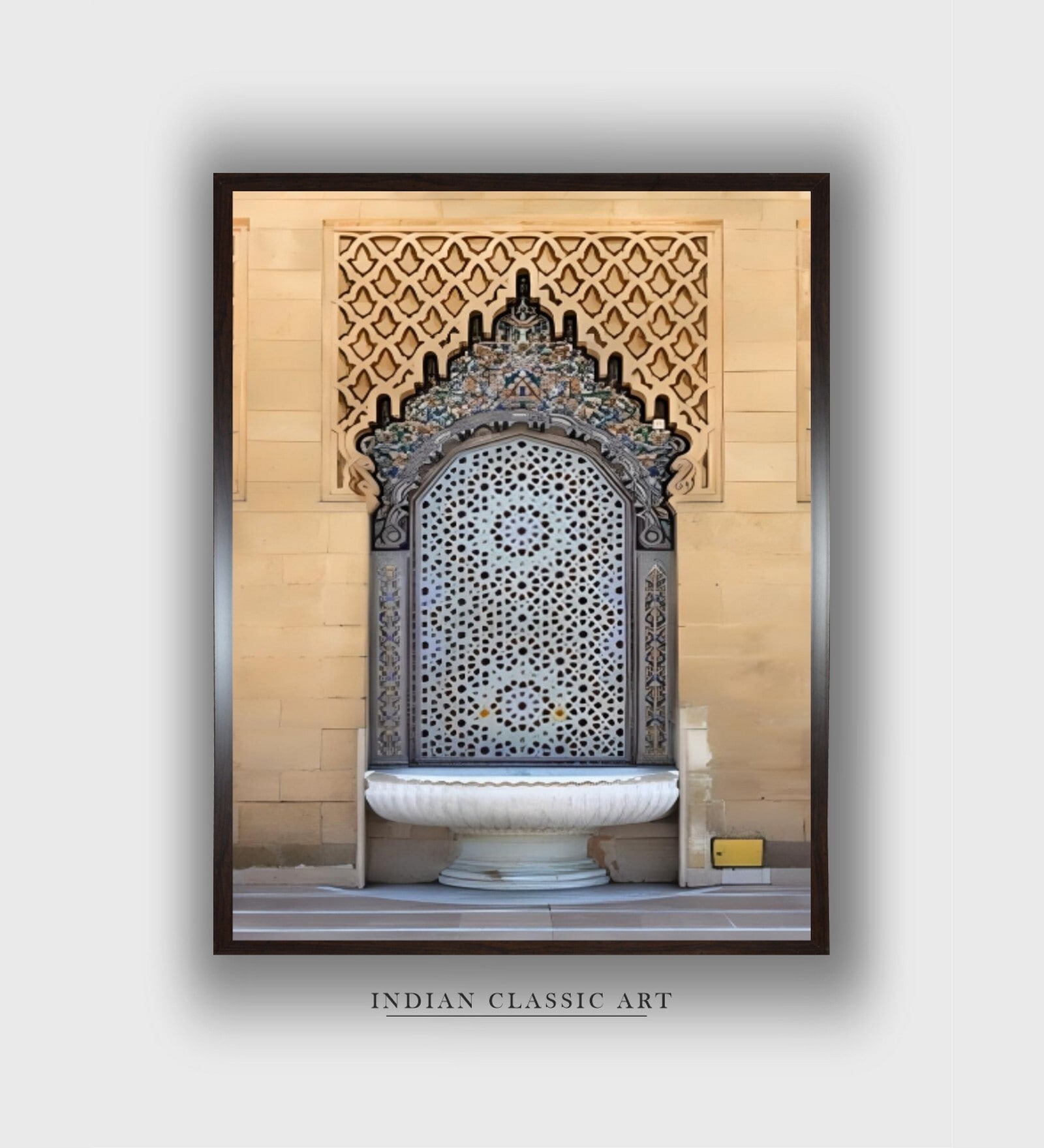 White Folk Canvas Framed Wall Painting