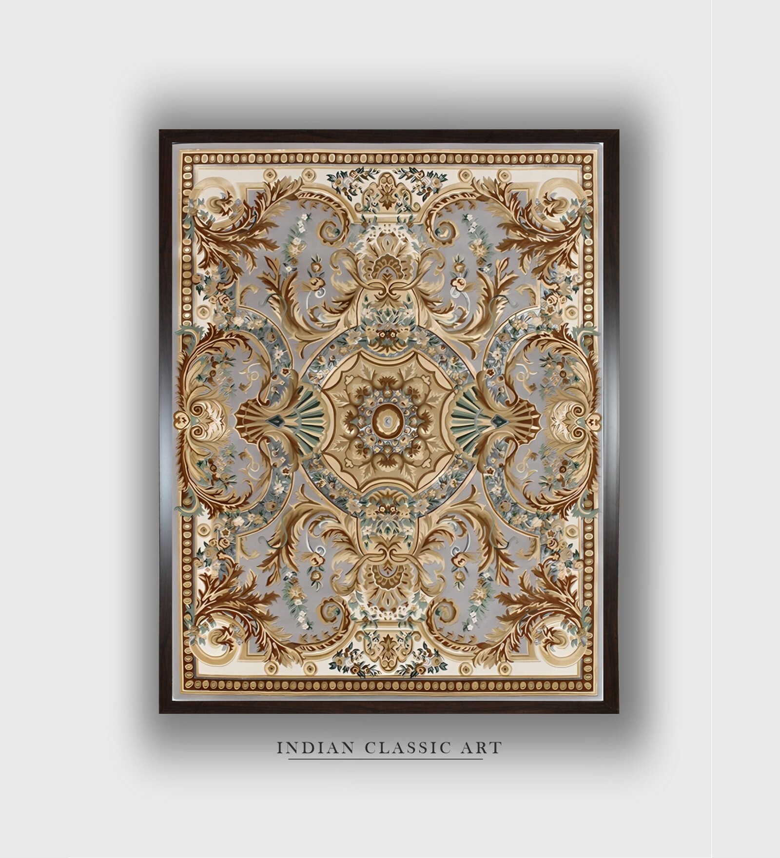 Indian Folk Canvas Framed Wall Painting