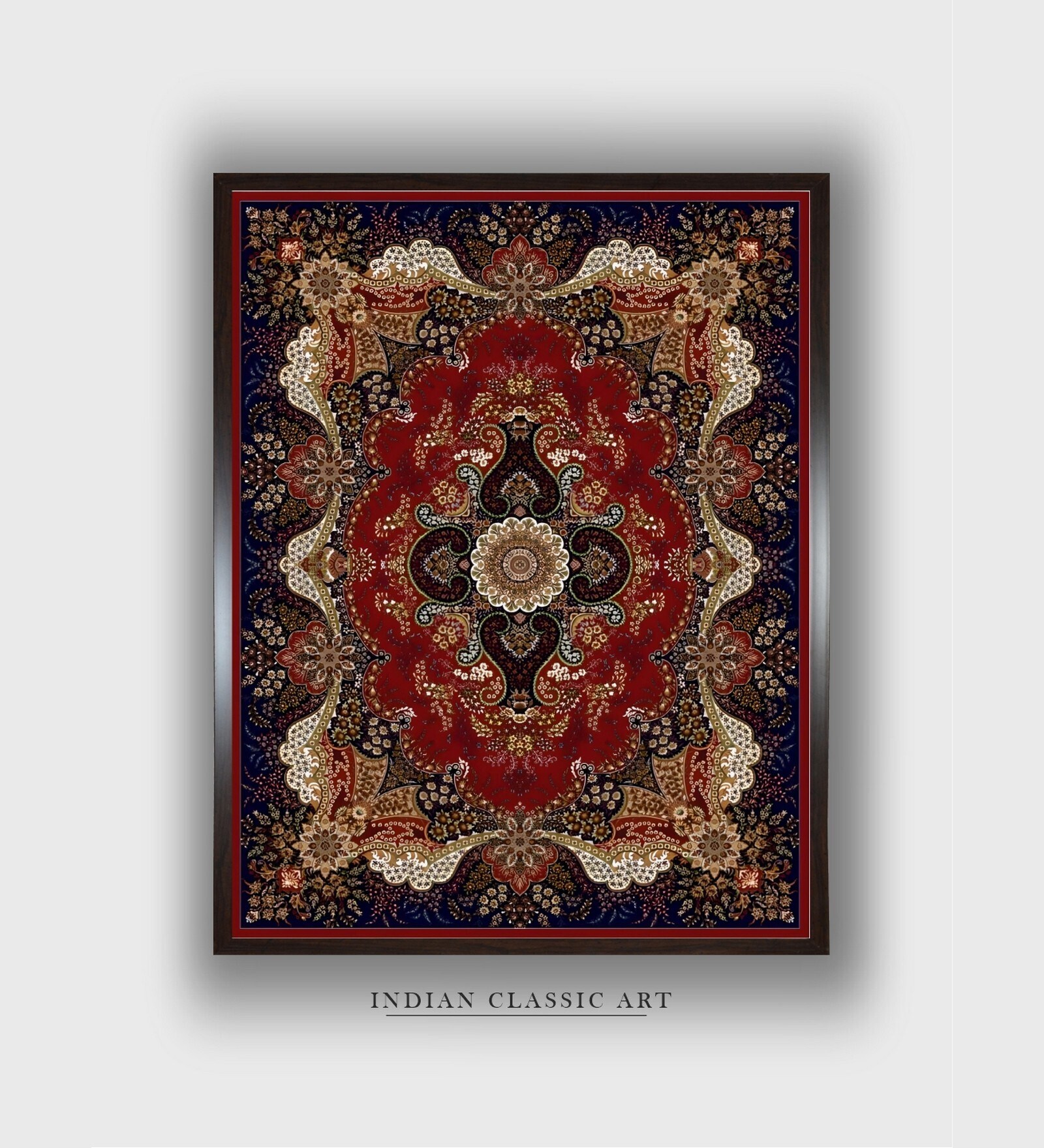 Indian Folk Canvas Framed Wall Painting