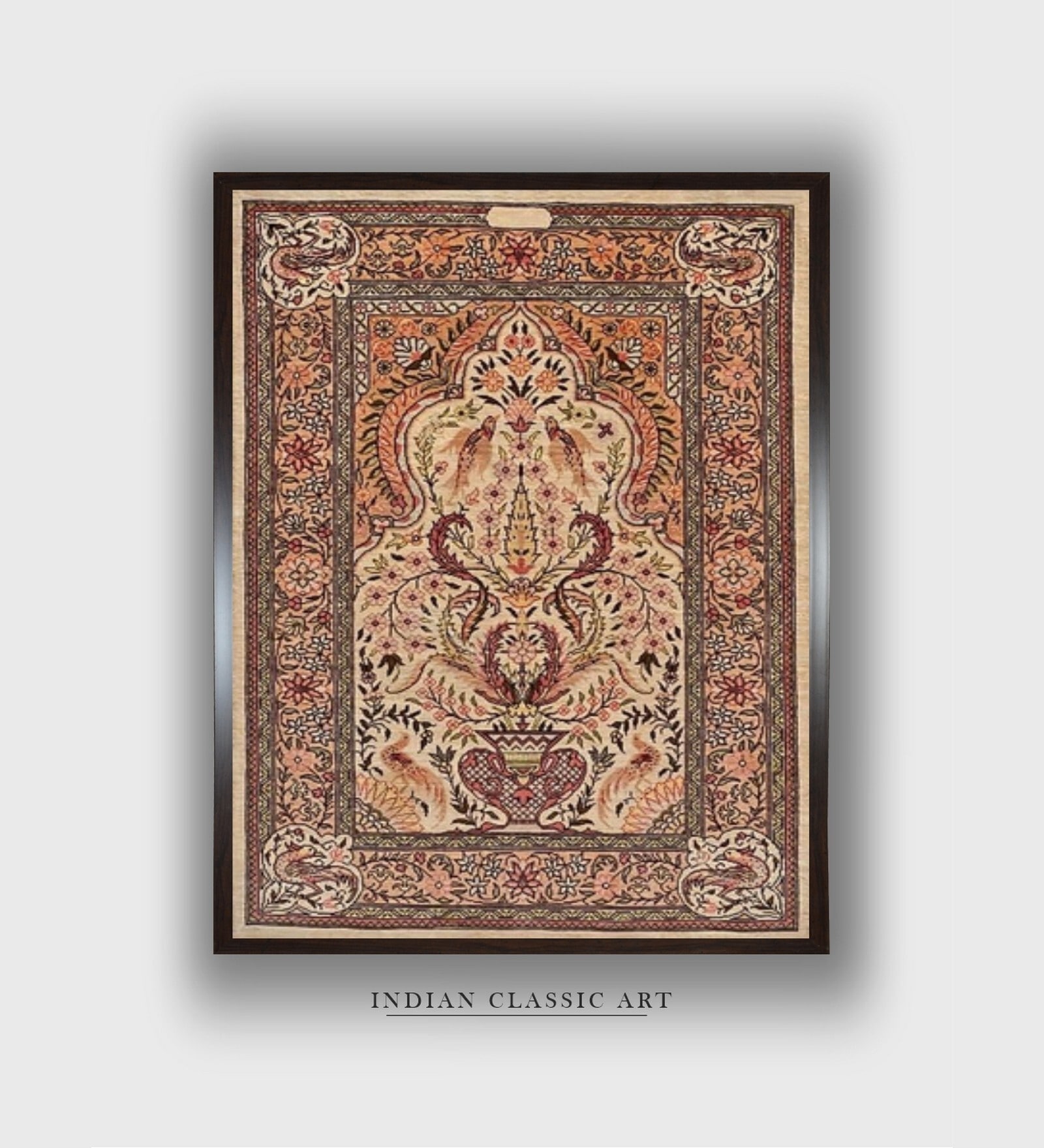 Floral Painted Canvas Framed Wall Painting